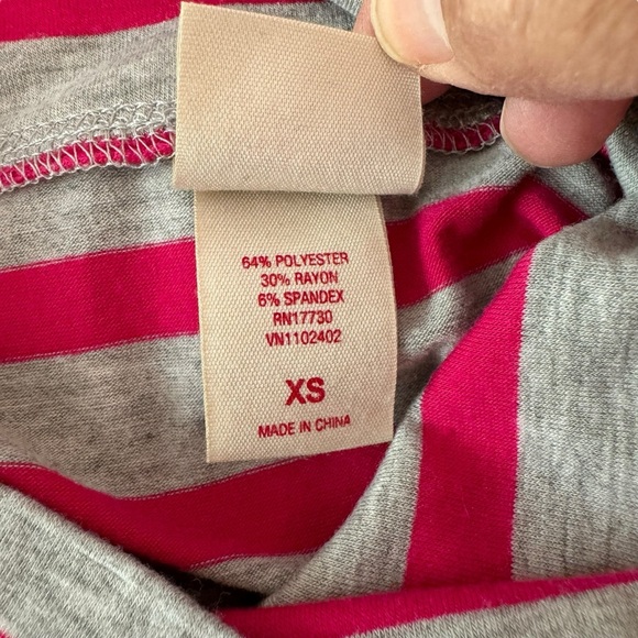 Mossimo Supply Gray & Fuchsia Horizontal Stripe Skirt XS - Picture 3 of 7